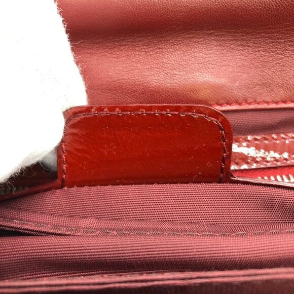 CHRISTIAN DIOR Red Leather Shoulder Bag - Picture 10 of 14